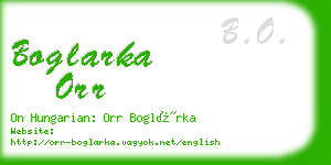 boglarka orr business card